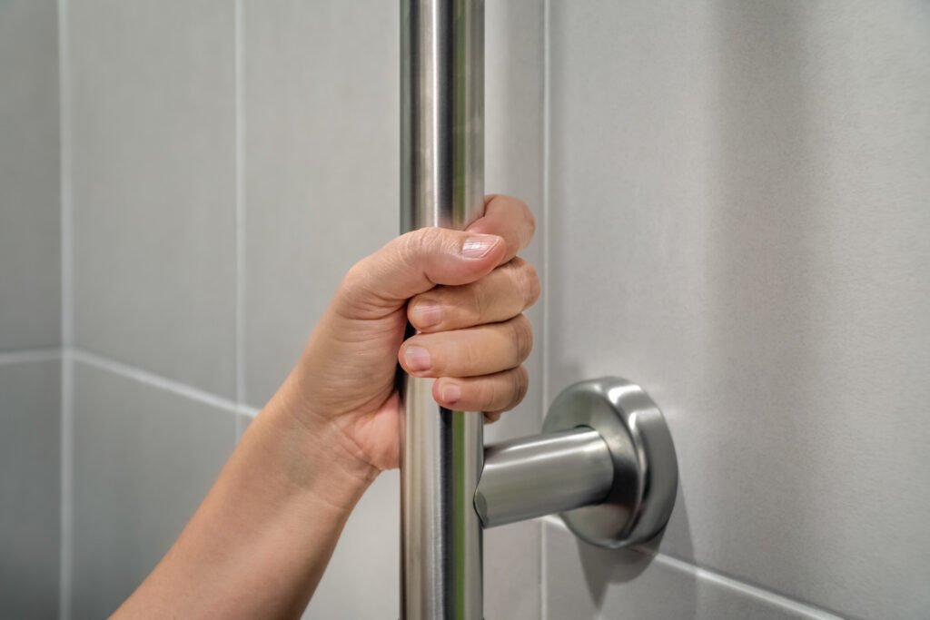 Install safety grab bars
